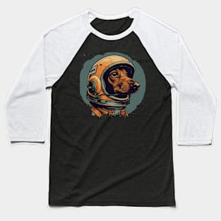 Dachshund Wiener Astronaut Baseball T-Shirt